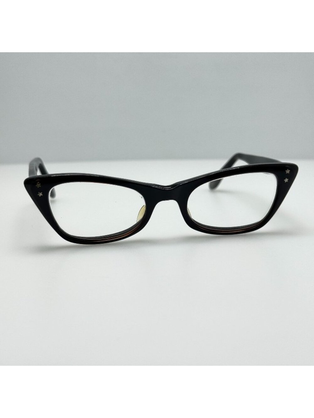 Swan Black Vintage Cat Eye USA Eyeglasses Eye Glasses Frames 5 1/4 44-20